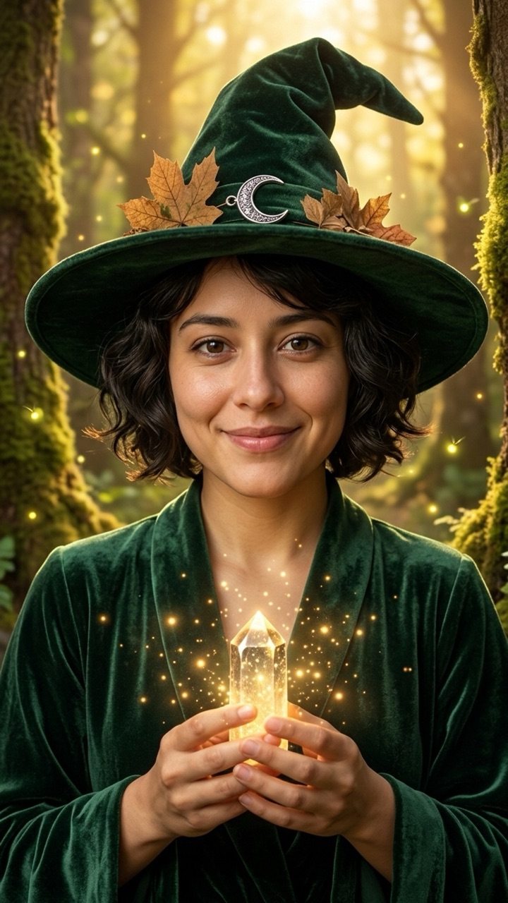 Friendly Witch Halloween portrait effect