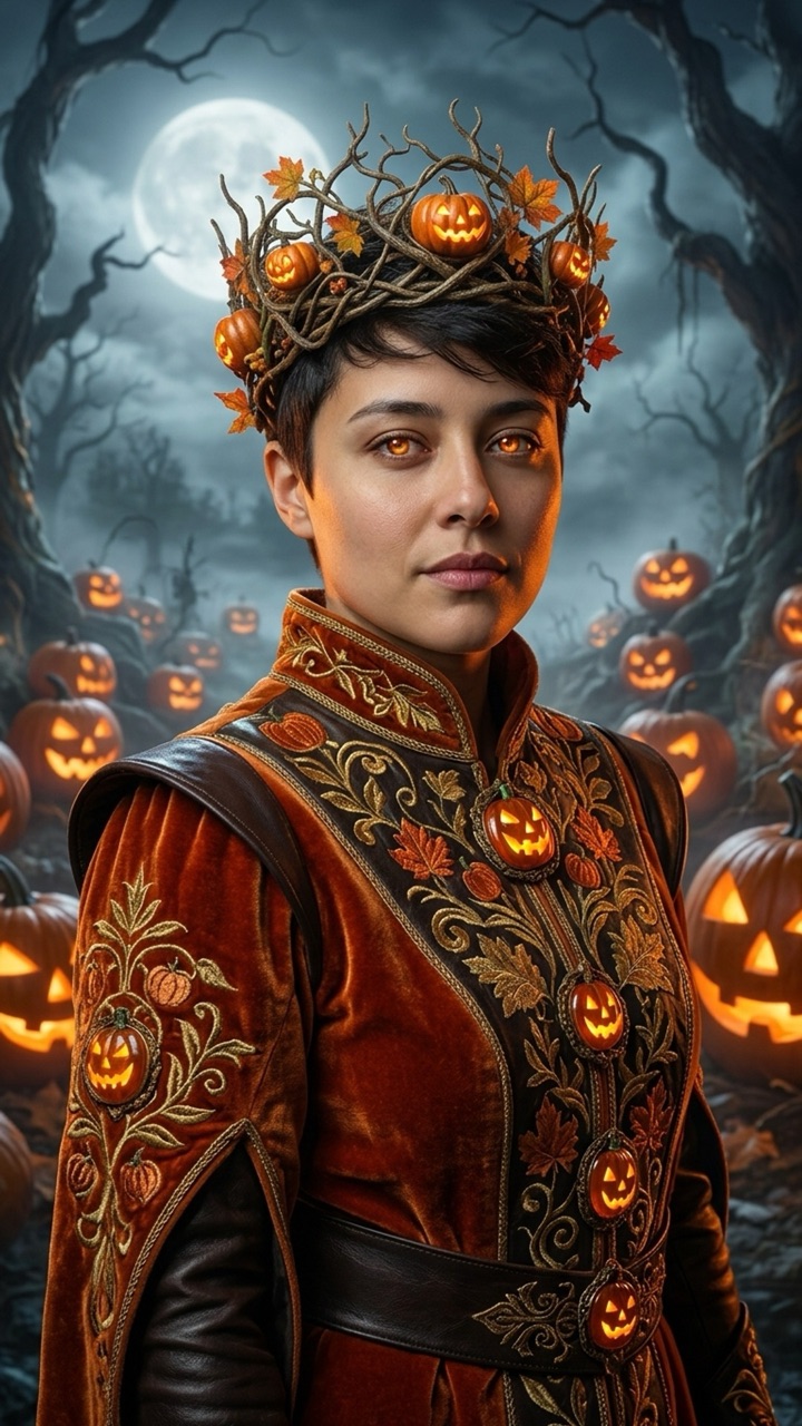 Pumpkin King Halloween portrait effect